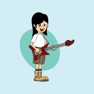 Rocker gitarist karakter