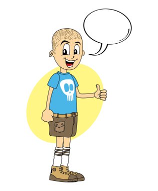 erkek çizgi film karakteri