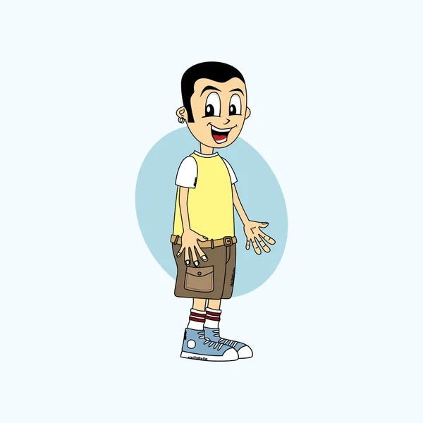 Personaggio del cartone animato maschile — Vettoriale Stock