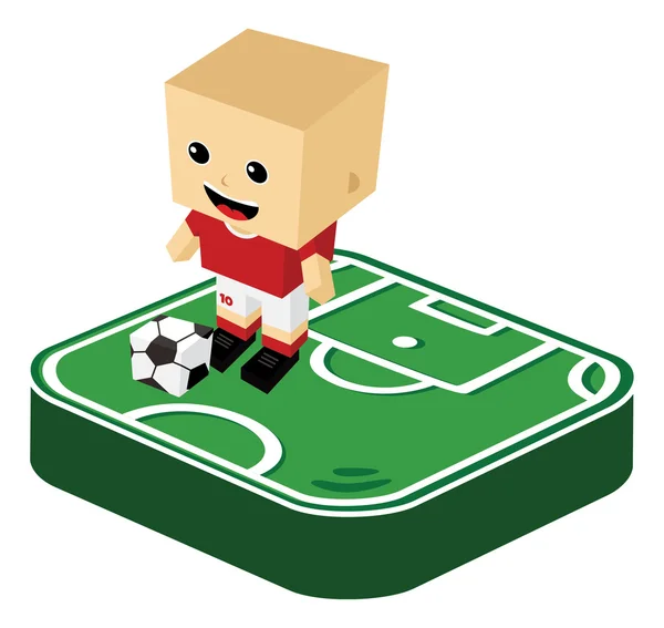 Jogador de futebol dos desenhos animados — Vetor de Stock