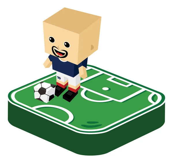 Jogador de futebol dos desenhos animados — Vetor de Stock