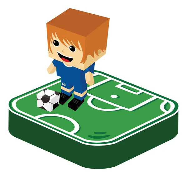 Cartoon soccer player — Stock Vector