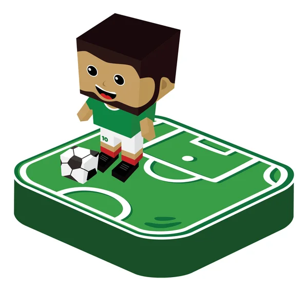 Jogador de futebol dos desenhos animados — Vetor de Stock