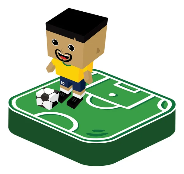 Cartoon soccer player — Stock Vector