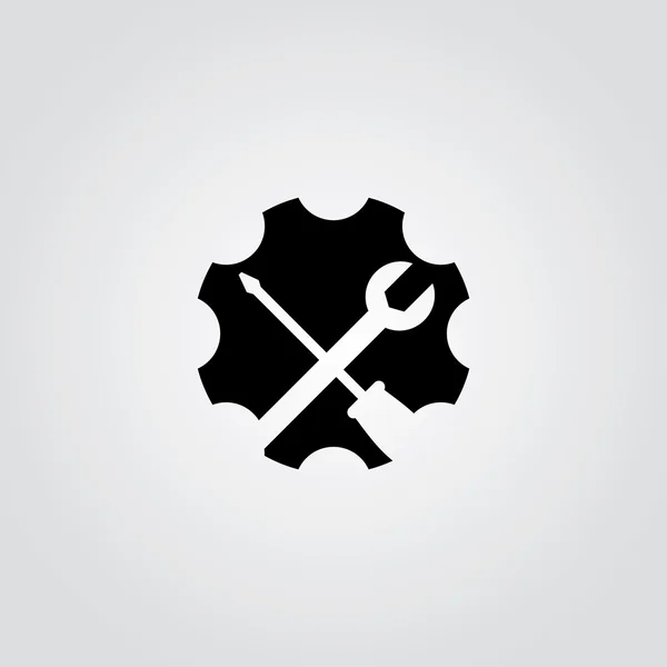 Cog réglage logo de service — Image vectorielle