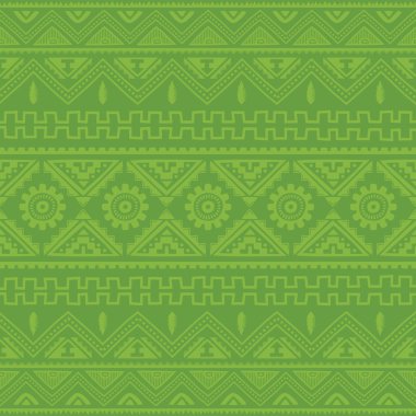 Yeşil Kızılderili etnik desen 