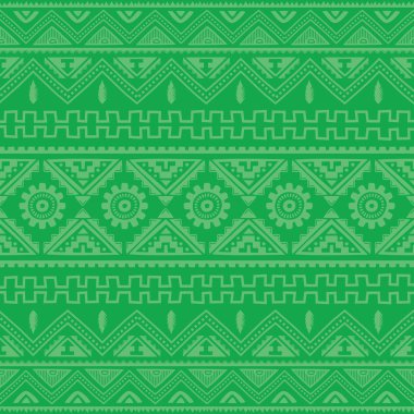 Yeşil Kızılderili etnik desen 