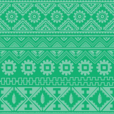 Yeşil Kızılderili etnik desen 