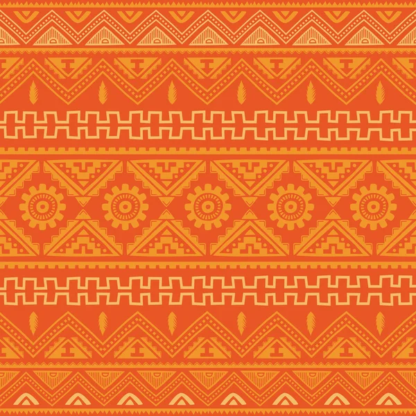 Oranje Indiaanse etnische patroon — Stockvector