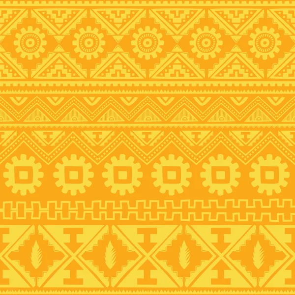 Orange native american ethnic pattern — Stock Vector
