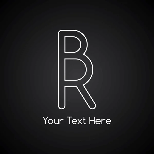 RR brev logotype — Stock vektor