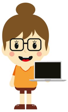 Dizüstü bilgisayarlı kadın