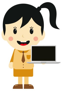 Dizüstü bilgisayarlı kadın