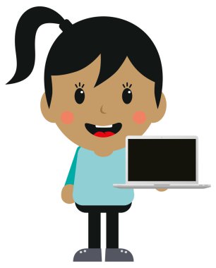 Dizüstü bilgisayarlı kadın