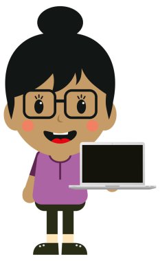 Dizüstü bilgisayarlı kadın