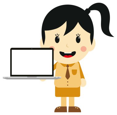 Dizüstü bilgisayarlı kadın