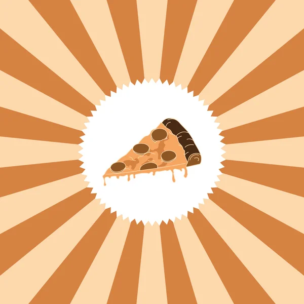 Pizza food symbol — Stock Vector