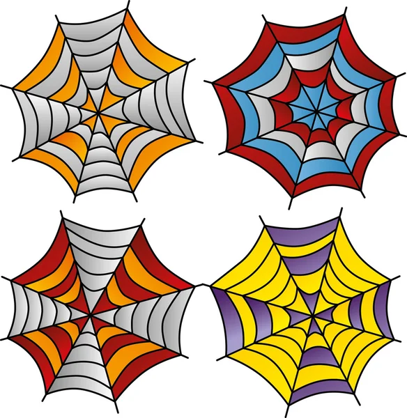 Renkli spiderweb — Stok Vektör