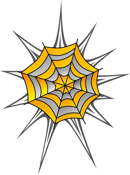 Tela de araña colorida — Vector de stock