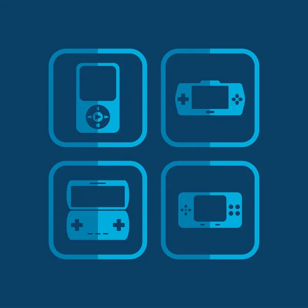 Ícone de console de vídeo game — Vetor de Stock