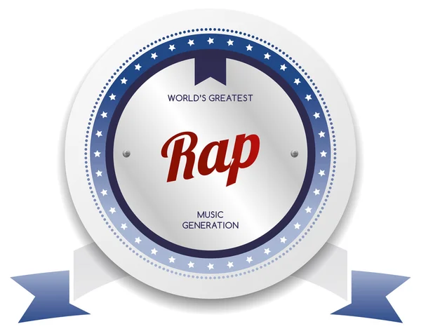 Rap music stamp — Stock Vector