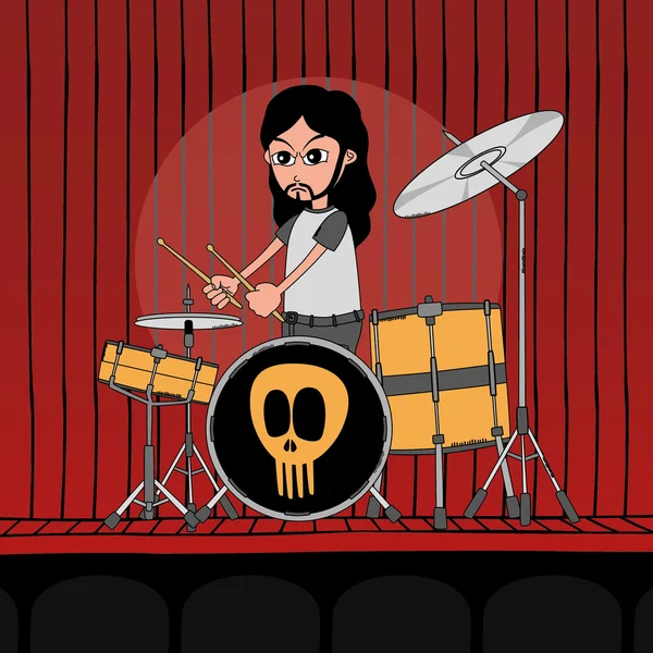 Thema van de muziek van de drums — Stockvector