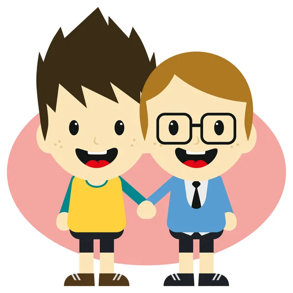 Gay amante pareja — Vector de stock