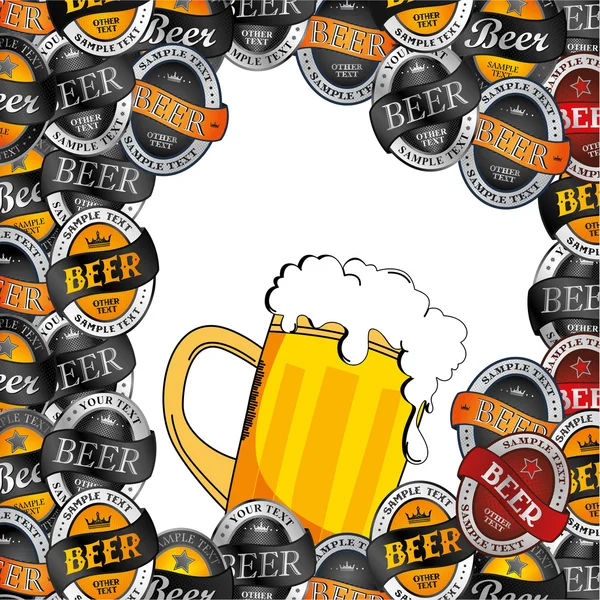 Ilustracja tematu piwa — Wektor stockowy