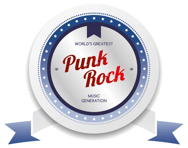 Timbre de musique punk rock — Image vectorielle