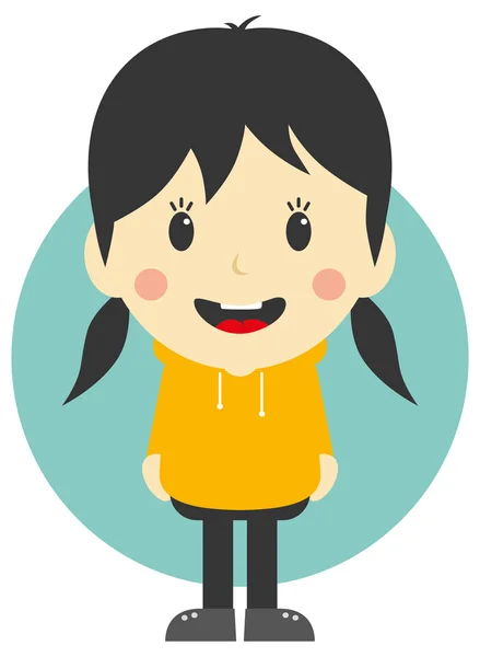 Personaje de dibujos animados mujer — Vector de stock