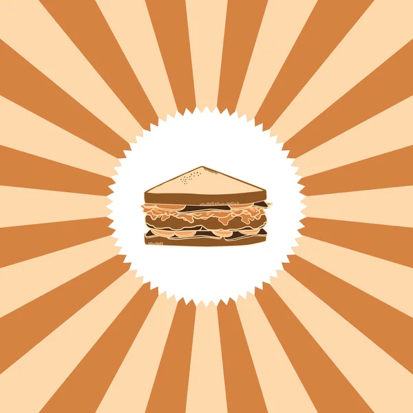 Icono de comida sándwich — Vector de stock