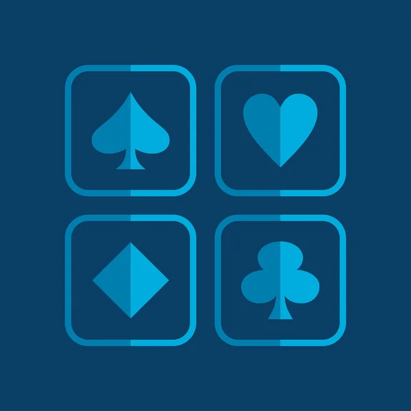 Poker takım elbise simgesi — Stok Vektör