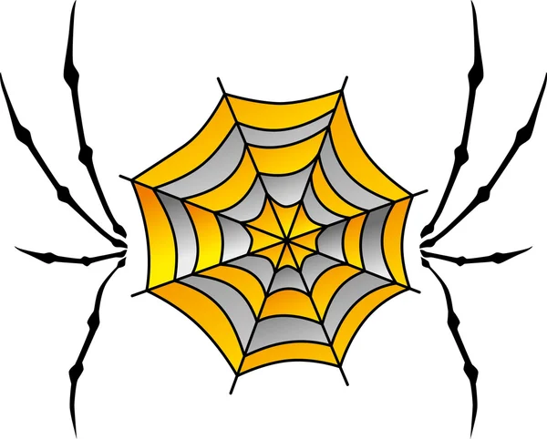 Kleurrijke spiderweb — Stockvector