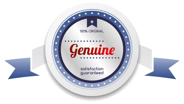 Genuine  label sticker — Stock Vector