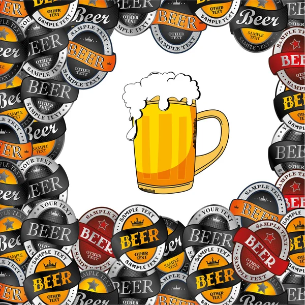 Illustration zum Thema Bier — Stockvektor