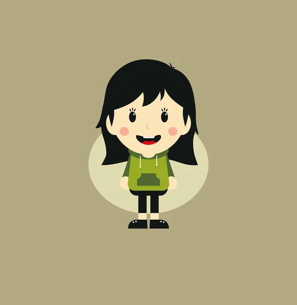 Personnage de dessin animé femme — Image vectorielle