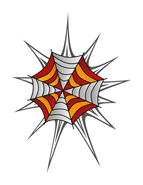 Renk retro spiderweb — Stok Vektör