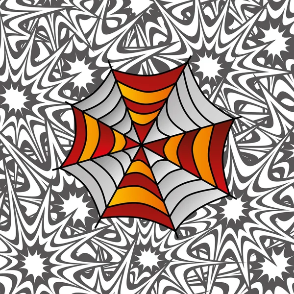 Färg retro spiderweb — Stock vektor