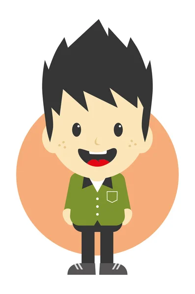 Adorable boy cartoon character — Stock Vector