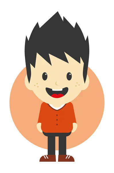 Adorable garçon personnage de dessin animé — Image vectorielle