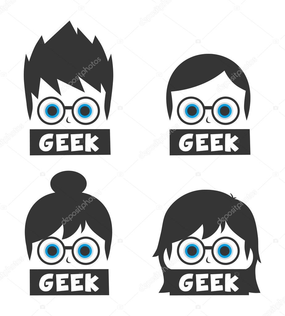 Geek cartoon character theme
