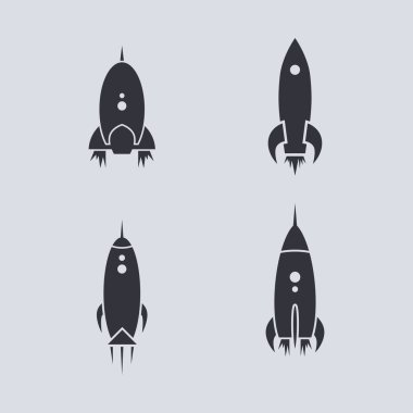 Space shuttle design set clipart