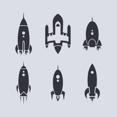 Space shuttle design set clipart