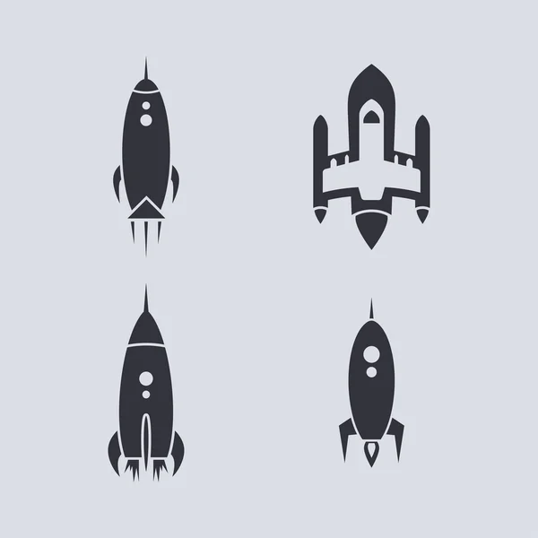 Space shuttle design set — Stock Vector