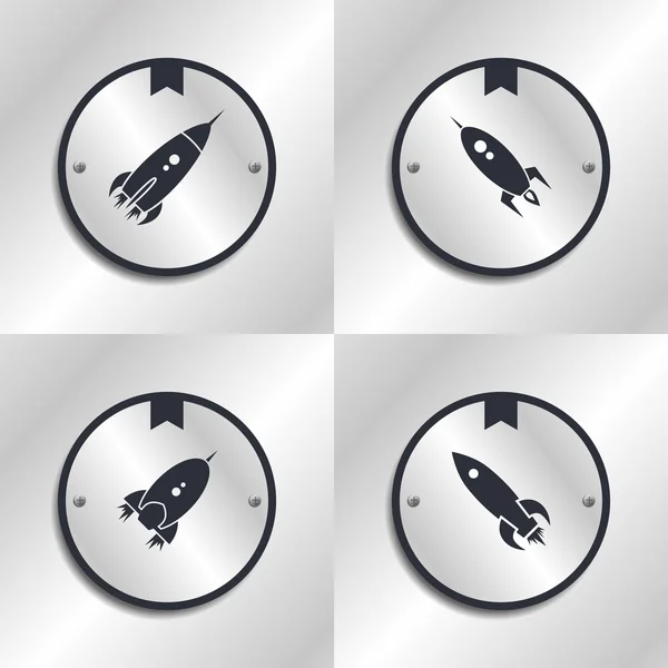 Space shuttle design set — Stock Vector