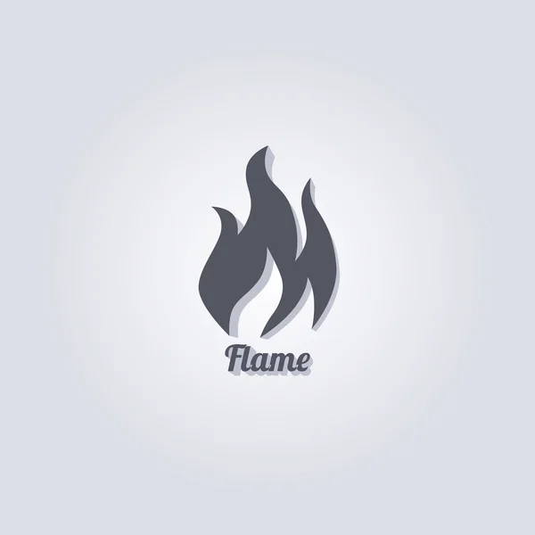 Hot flame ikonen — Stock vektor