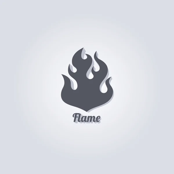 Icône de flamme chaude — Image vectorielle