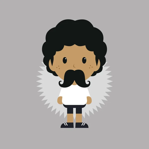 Mustache guy character — Stock Vector