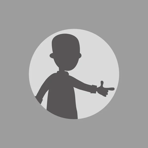 Silhouette Avatar Porträtbild — Stockvektor