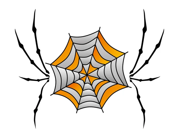 Renk retro spiderweb — Stok Vektör